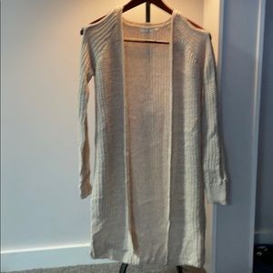 Ohmg tan open cardigan (S)